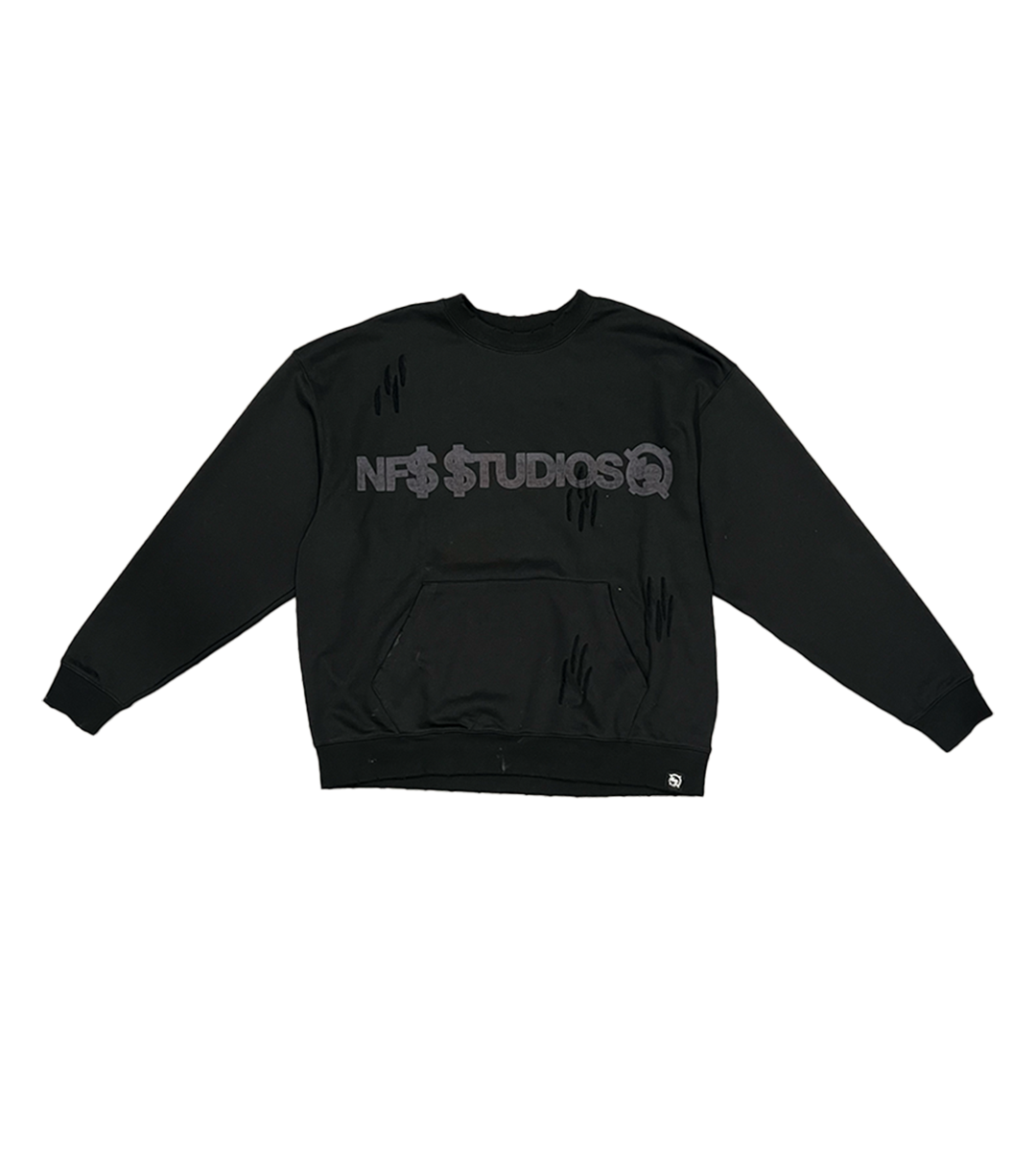 “NF$$TUDIOS” DISTRESSED CREWNECK